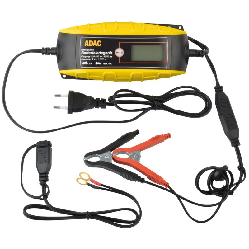 BRÜDER MANNESMANN acculader 4A 6/12V, auto en motor, zwart/geel